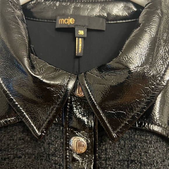 Maje Medium twill vinyl print mini dress - Picture 5 of 10